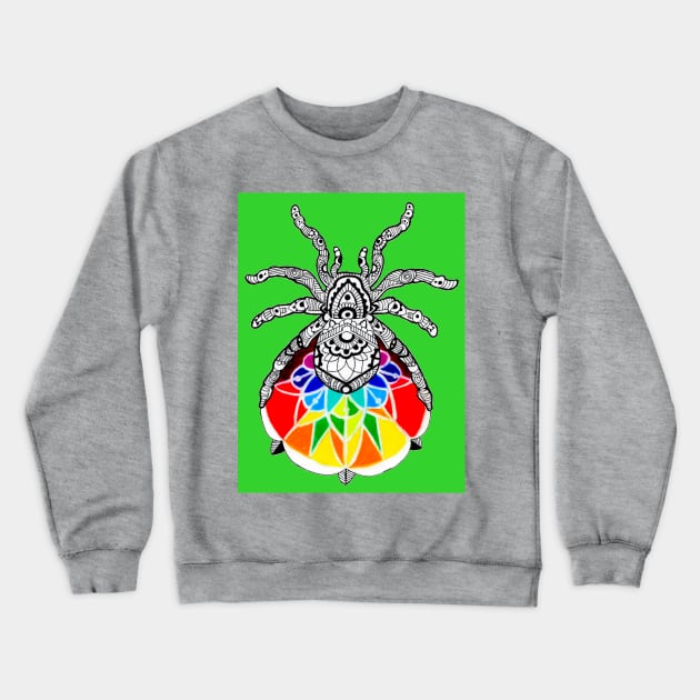 Spider Mandala Crewneck Sweatshirt by Art of V. Cook